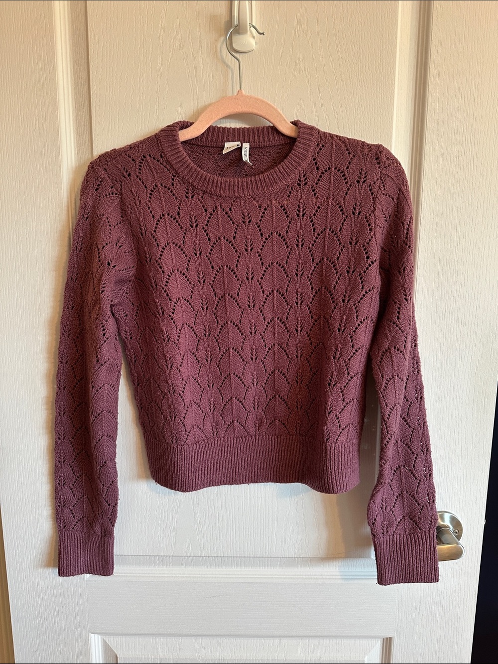 Simons purple knit sweater twik